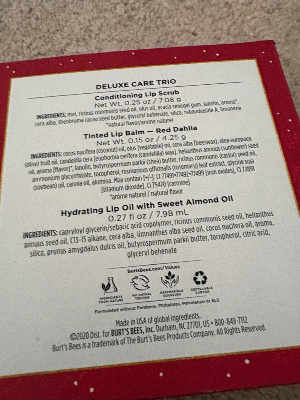 Burt's Bees Deluxe Care Trio Holiday & Squeezy Trio Gift Set
